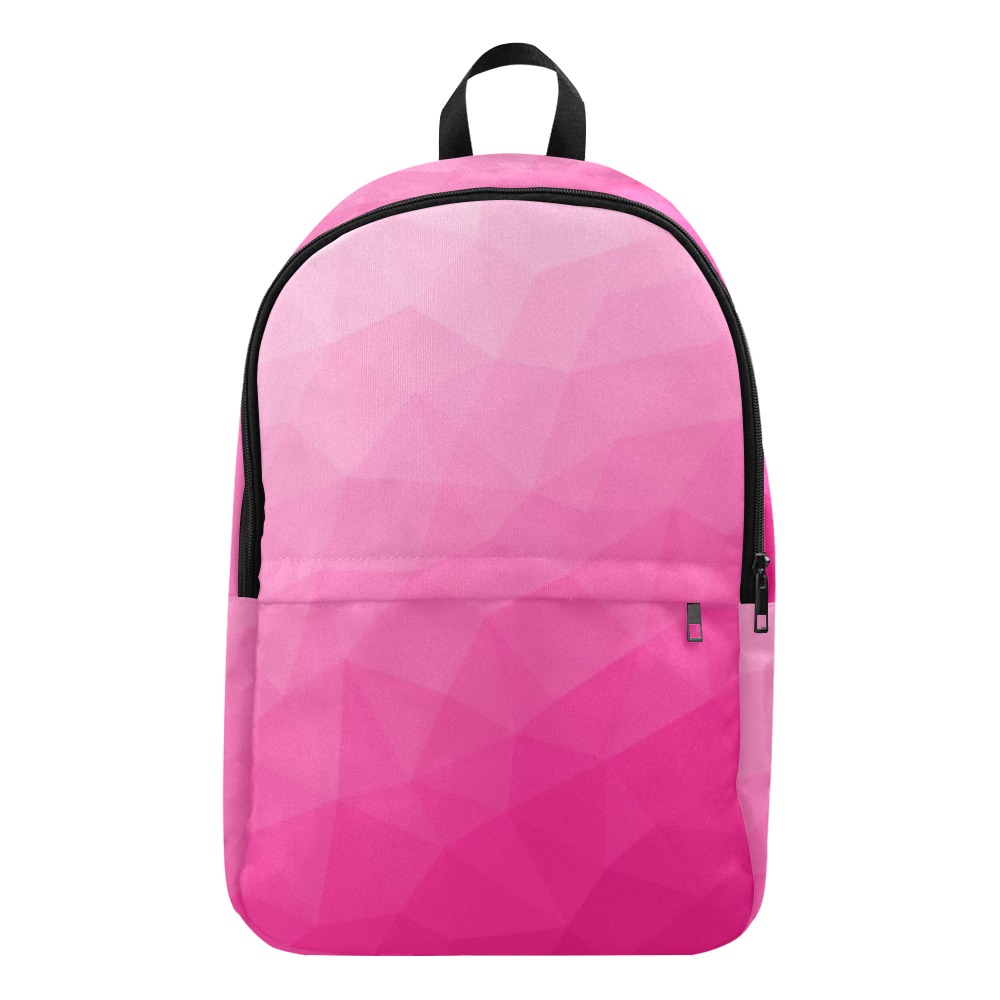 Hot pink gradient geometric mesh pattern Fabric Backpack for Adult (Model 1659)