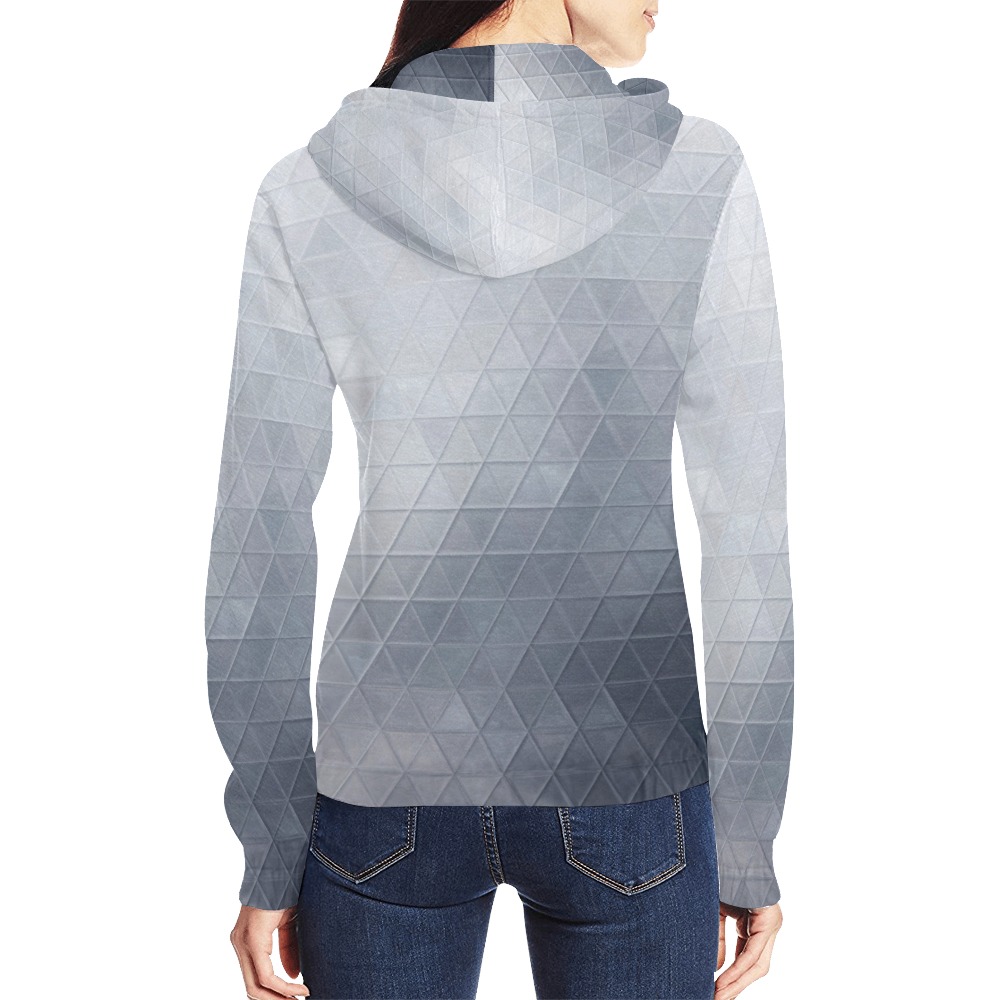 mosaic triangle 13 All Over Print Full Zip Hoodie for Women (Model H14)