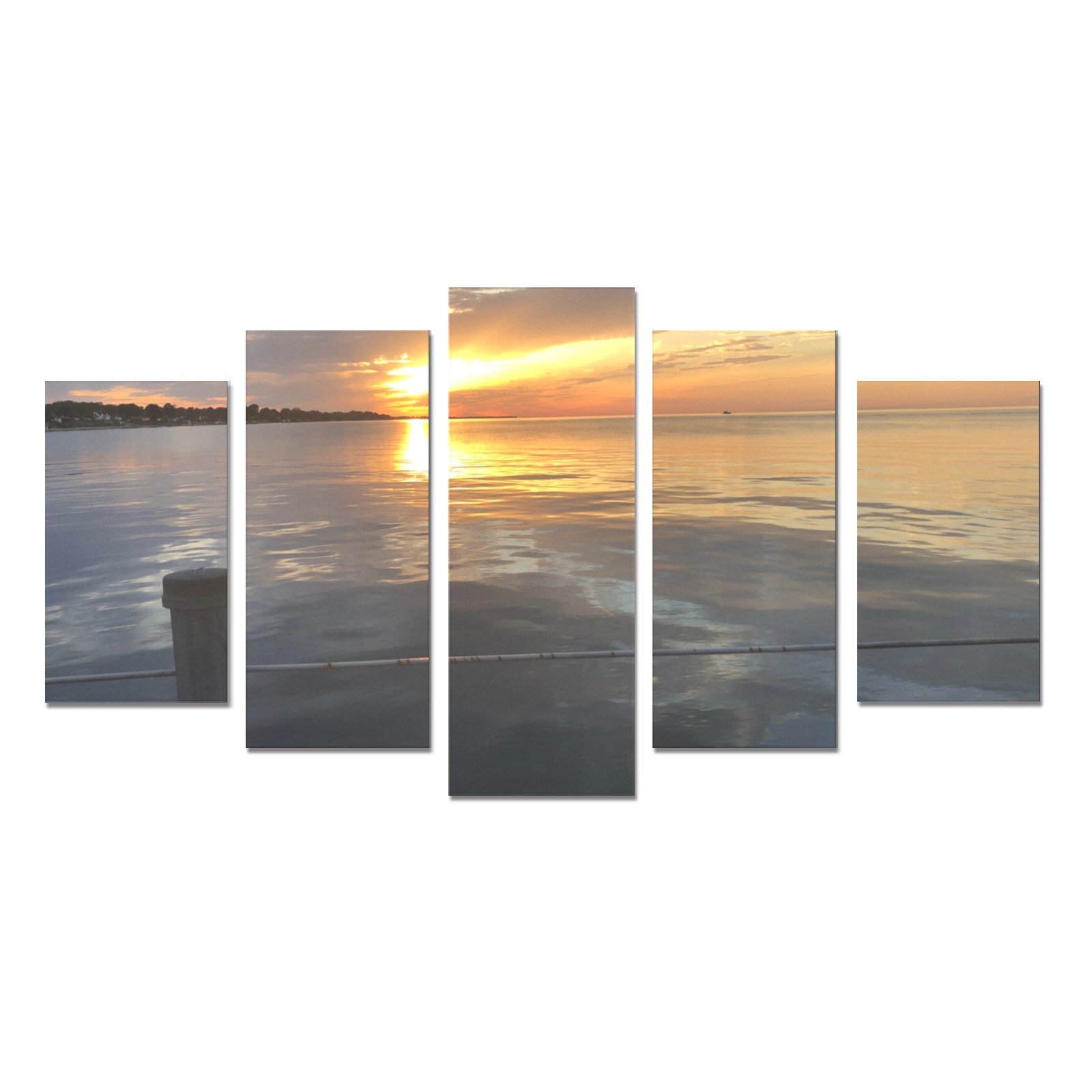 Pier Sunset Collection Canvas Print Sets A (No Frame)