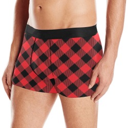 Diagonal Buffalo Print Men's All Over Print Boxer Briefs (Model L10)