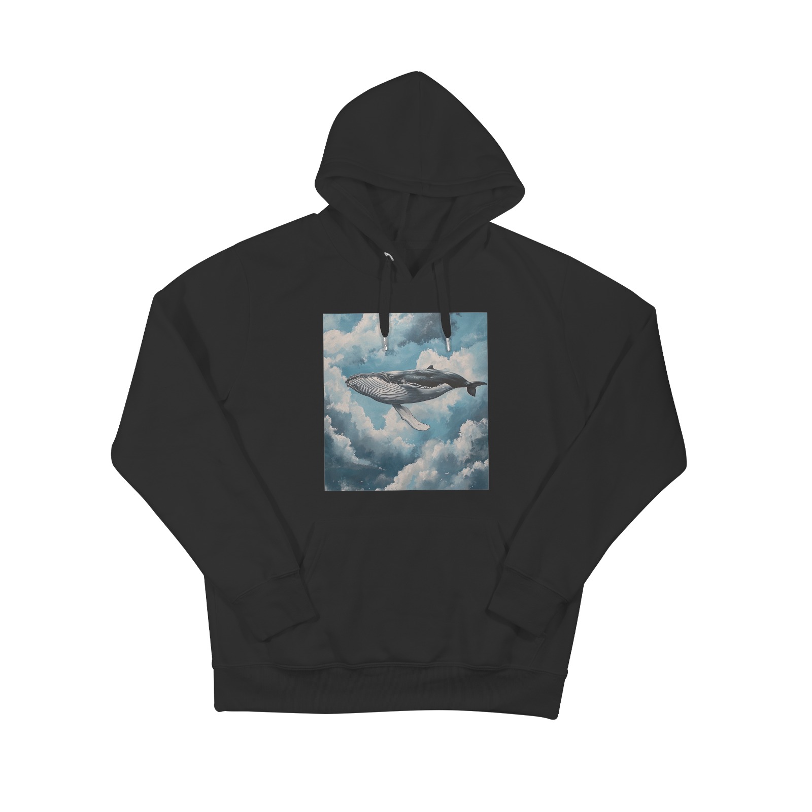 Whale in the Clouds Women's Oceanus Hoodie Sweatshirt (Model H03)