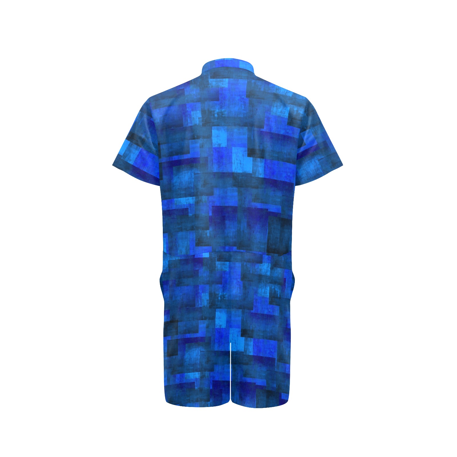 pixels2 night Men's Short Sleeve Jumpsuit