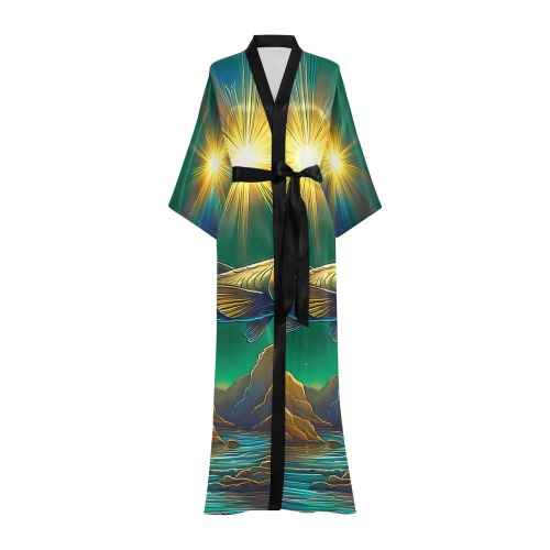 Celestial Swim Long Kimono Robe