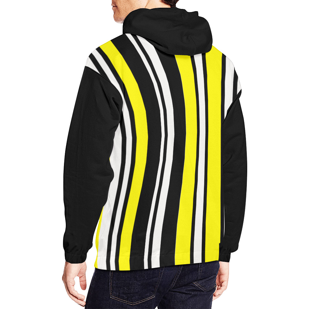 by stripes All Over Print Hoodie for Men (USA Size) (Model H13)