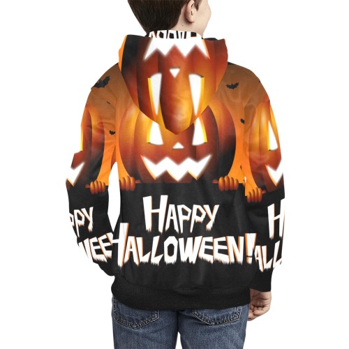 Kids Halloween pumpkin Hoodie Kids' All Over Print Hoodie (Model H38)