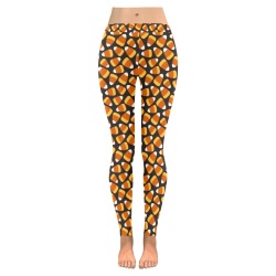 Candy Corn 2 Women's Low Rise Leggings (Invisible Stitch) (Model L05)