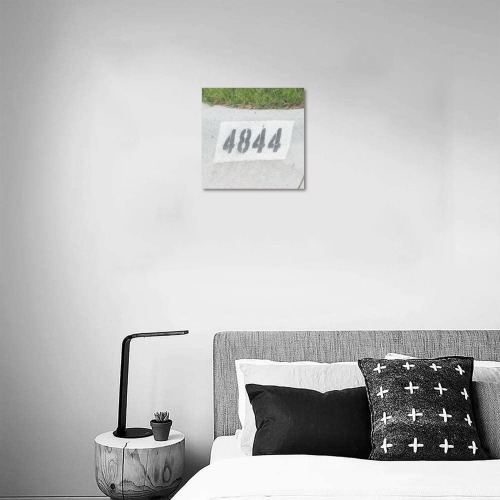 Street Number 4844 Upgraded Canvas Print 12"x12"