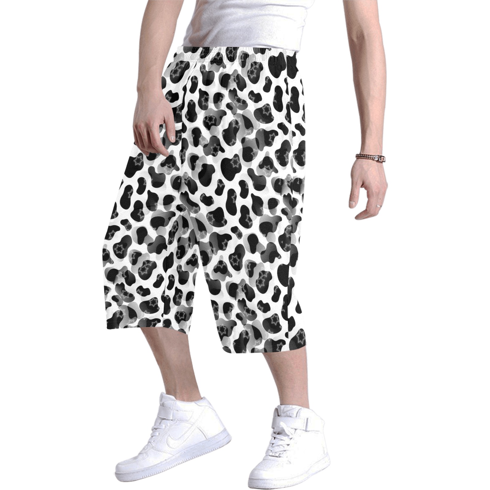 Cowhide by Artdream Men's All Over Print Baggy Shorts (Model L37)