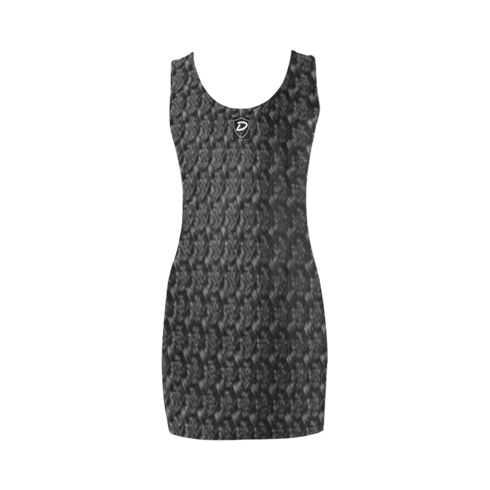 DIONIO Clothing - Women's Medea Vest Dress ( Black Shield Logo) Medea Vest Dress (Model D06)