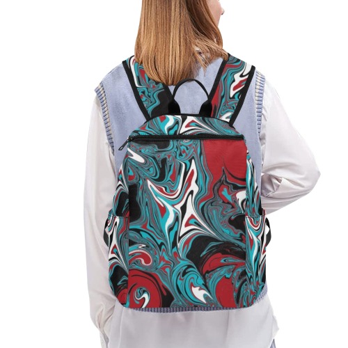 Dark Wave of Colors Lightweight Casual Backpack (Model 1730)