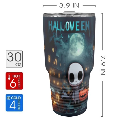 Happy Hello Ween 30oz Insulated Stainless Steel Mobile Tumbler