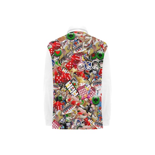 Las Vegas Icons - Gamblers Delight Vest Style Women's Long Sleeve Polo Shirt (Model T73)