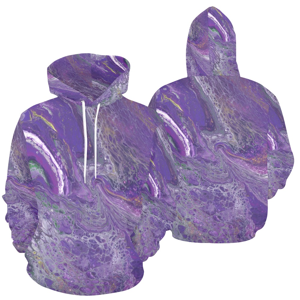 The Violet Storm All Over Print Hoodie for Women (USA Size) (Model H13)