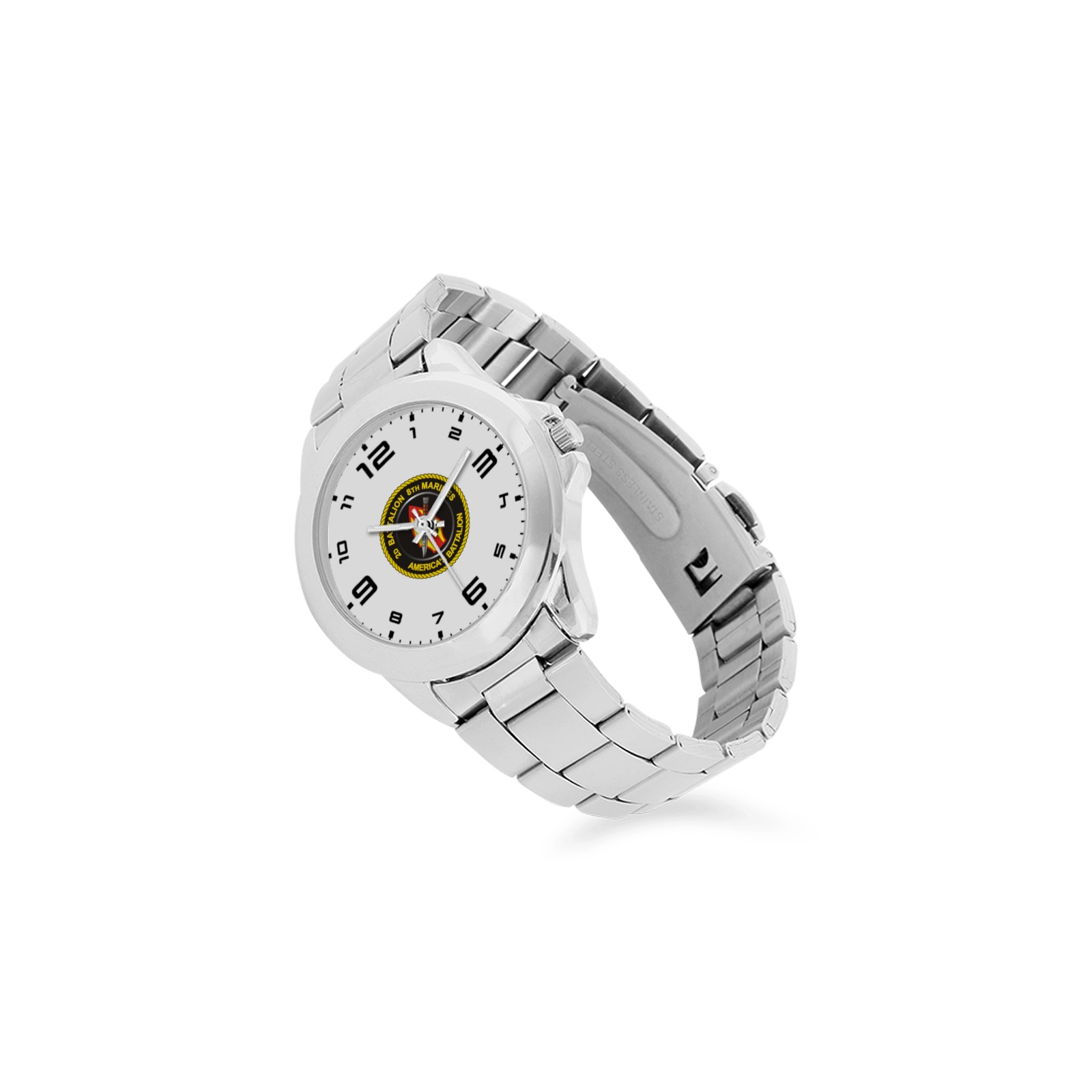 2nd Battalion, 8th Marines Unisex Stainless Steel Watch(Model 103)