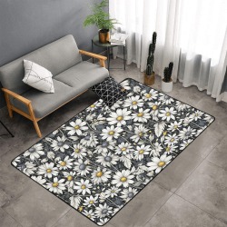 Fabulous Florals 12 Area Rug with Black Binding 7'x5'