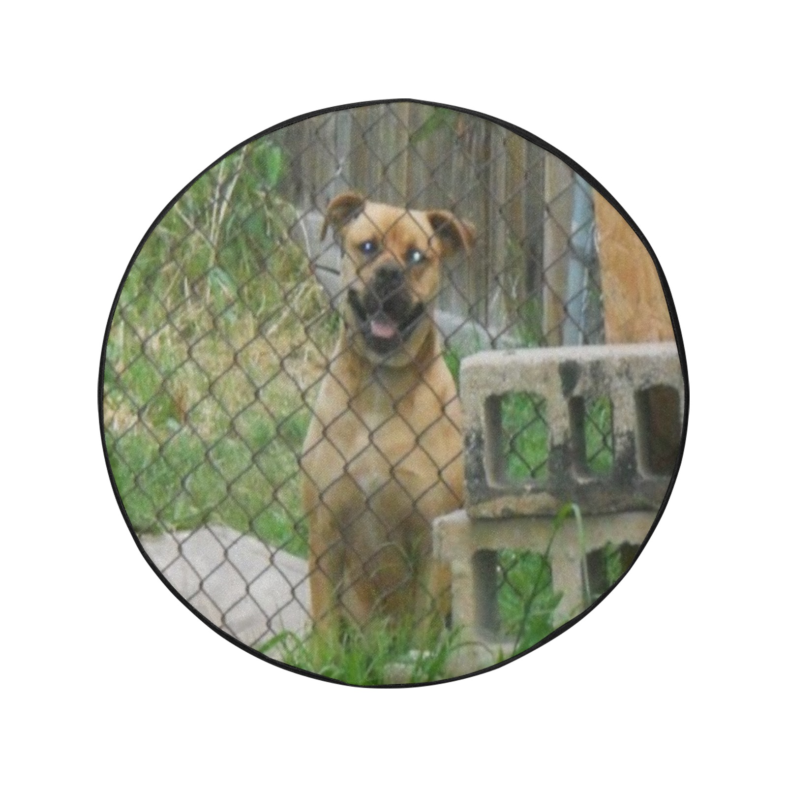 A Smiling Dog 34 Inch Spare Tire Cover