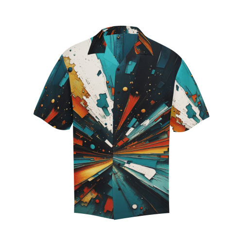 Abstract Blue And Orange 607 Hawaiian Shirt (Model T58)