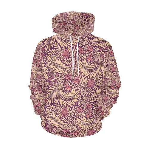 William Morris Pattern All Over Print Hoodie for Women (USA Size) (Model H13)
