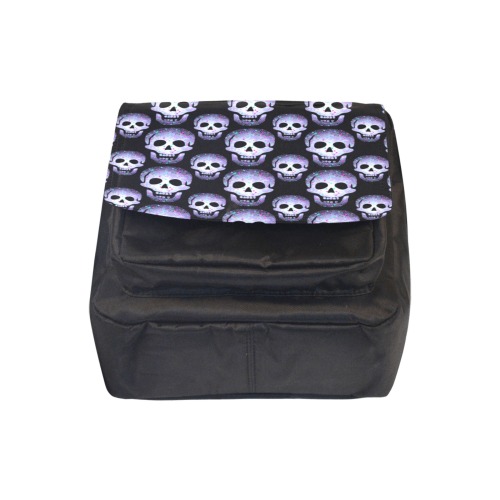 Purple laughing skulls pattern Crossbody Nylon Bags (Model 1633)
