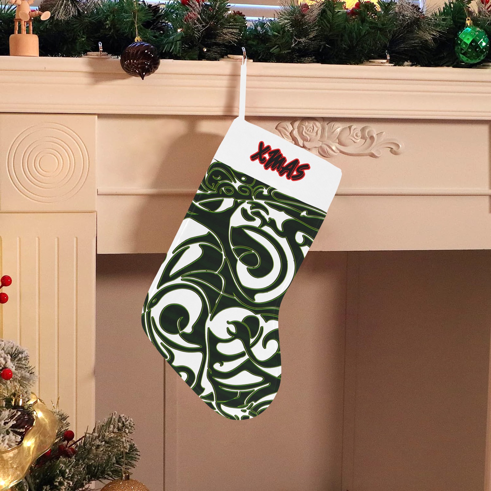 Celtic 4 Christmas Stocking (Custom Text on The Top)