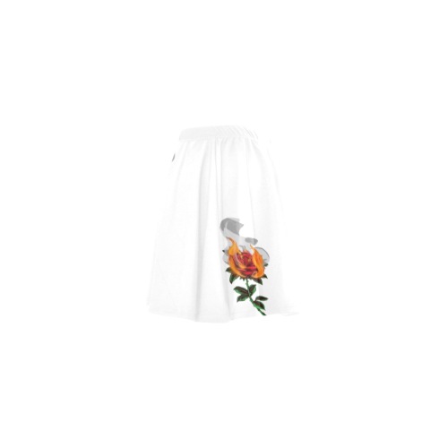 Aromatherapy Apparel mini Skirt White Mini Skating Skirt (Model D36)