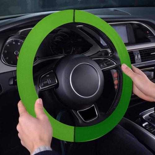 Green Bail Steering Wheel Cover with Elastic Edge