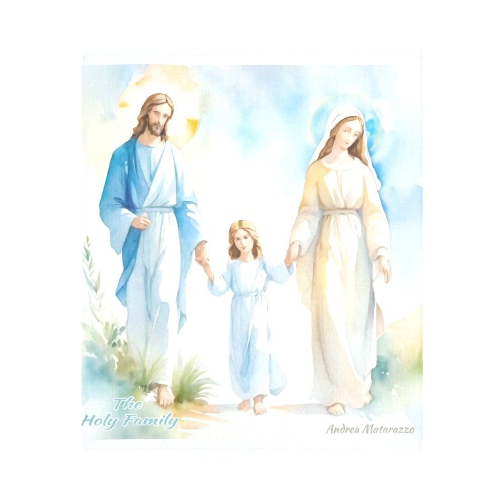 The Holy Family Cotton Linen Wall Tapestry 51"x 60"