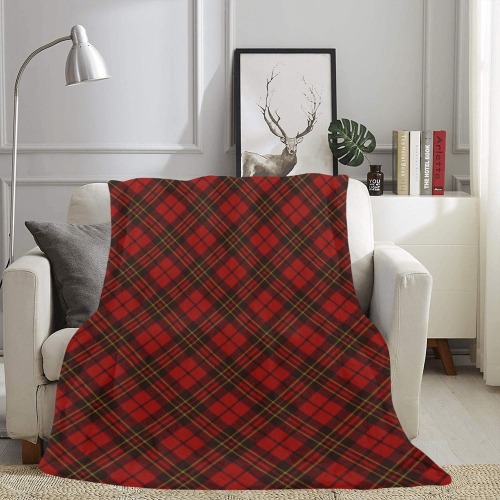 Red tartan plaid winter Christmas pattern holidays Ultra-Soft Micro Fleece Blanket 60"x80"