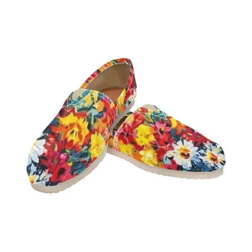 Fall Floral Bouquet Women's Classic Canvas Slip-On (Model 1206)