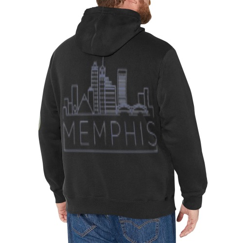 memphis hoodie Men's Fleece Hoodie w/ White Lining Hood (Model H55)