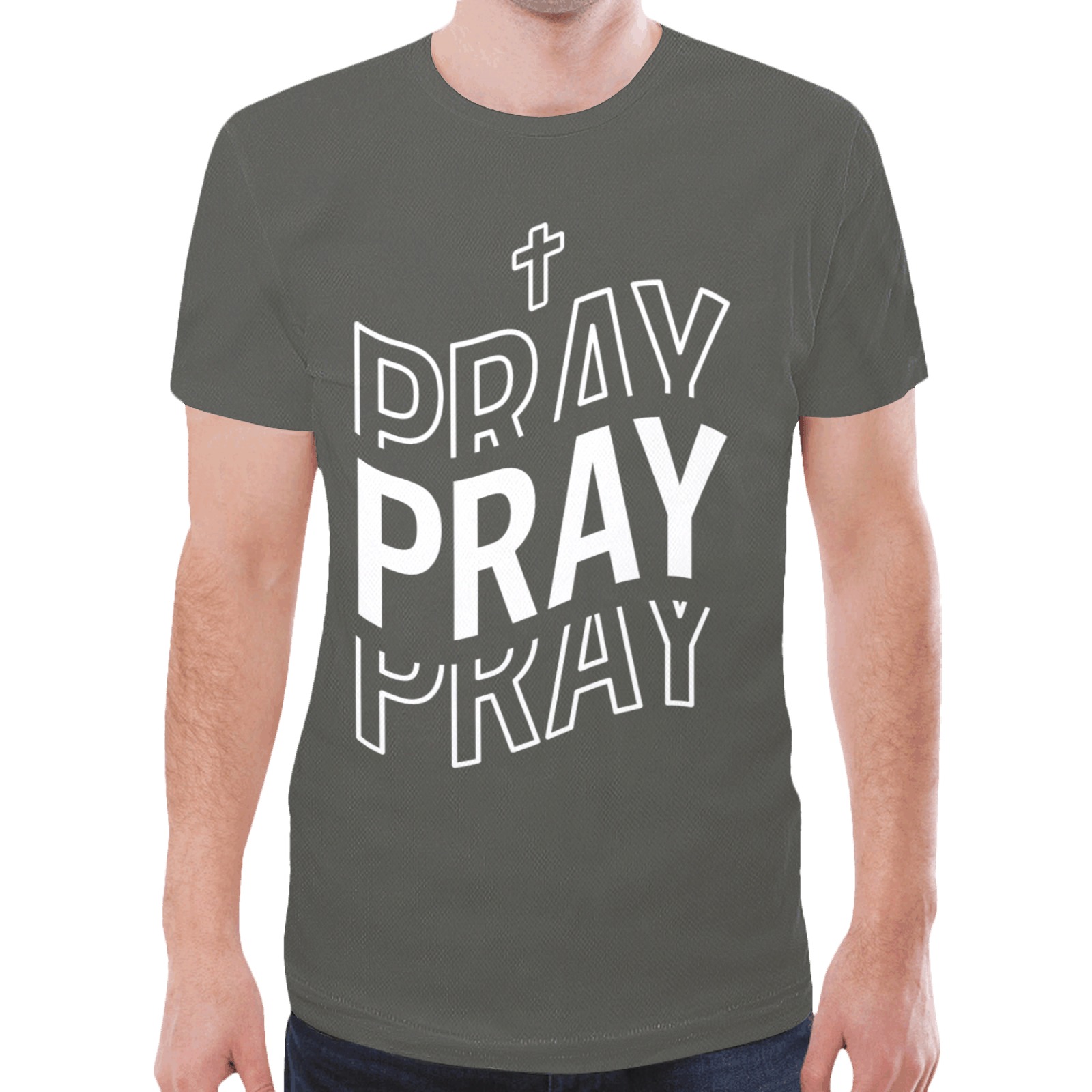 PRAY New All Over Print T-shirt for Men (Model T45)