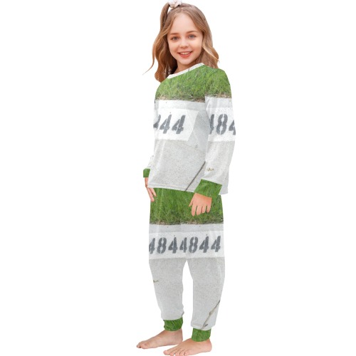 Street Number 4844 Little Girls' Crew Neck Long Pajama Set