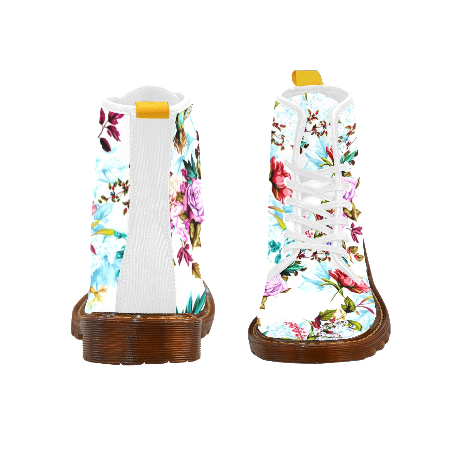 Flowers Custom Canvas Boots For Women Model 1203H