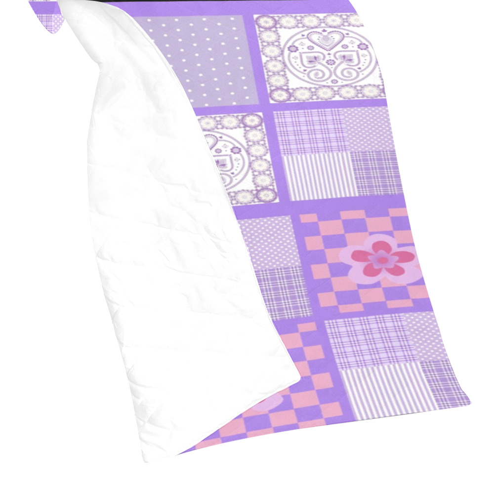 Pink and Purple Patchwork Design Quilt 60"x70"
