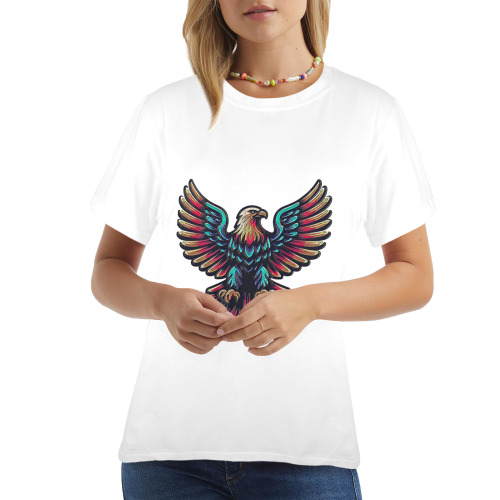 402 American Eagle Women's T-Shirt in USA Size (Front Printing) (Model T78)