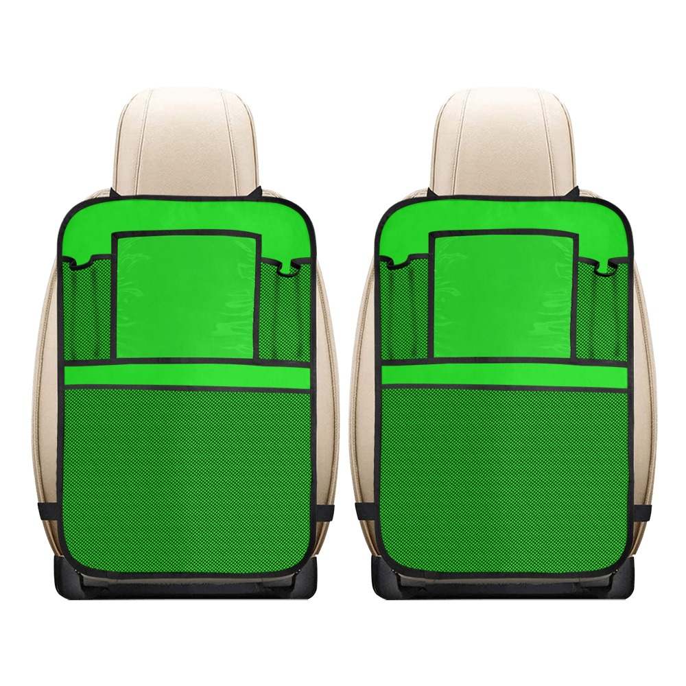 Merry Christmas Green Solid Color Car Seat Back Organizer (2-Pack)