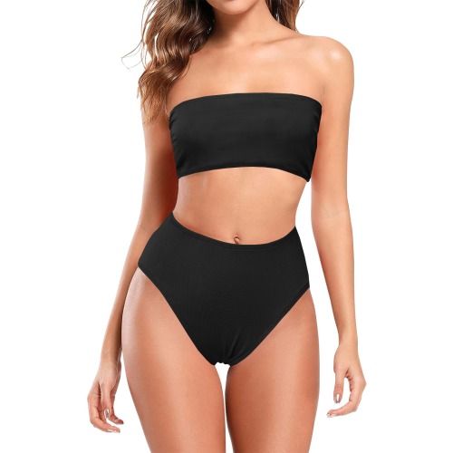 Black Chest Wrap Bikini Swimsuit (Model S36)