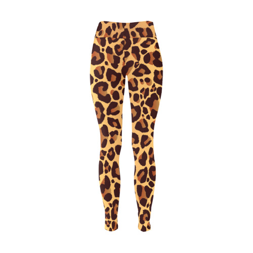 Leopard Pattern Women's Big Size Workout Leggings (Model L43)