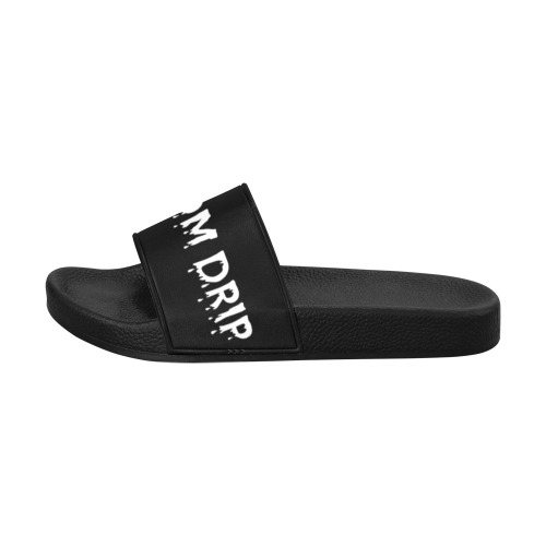 Kingdom Drip Men Slides White Men's Slide Sandals (Model 057)