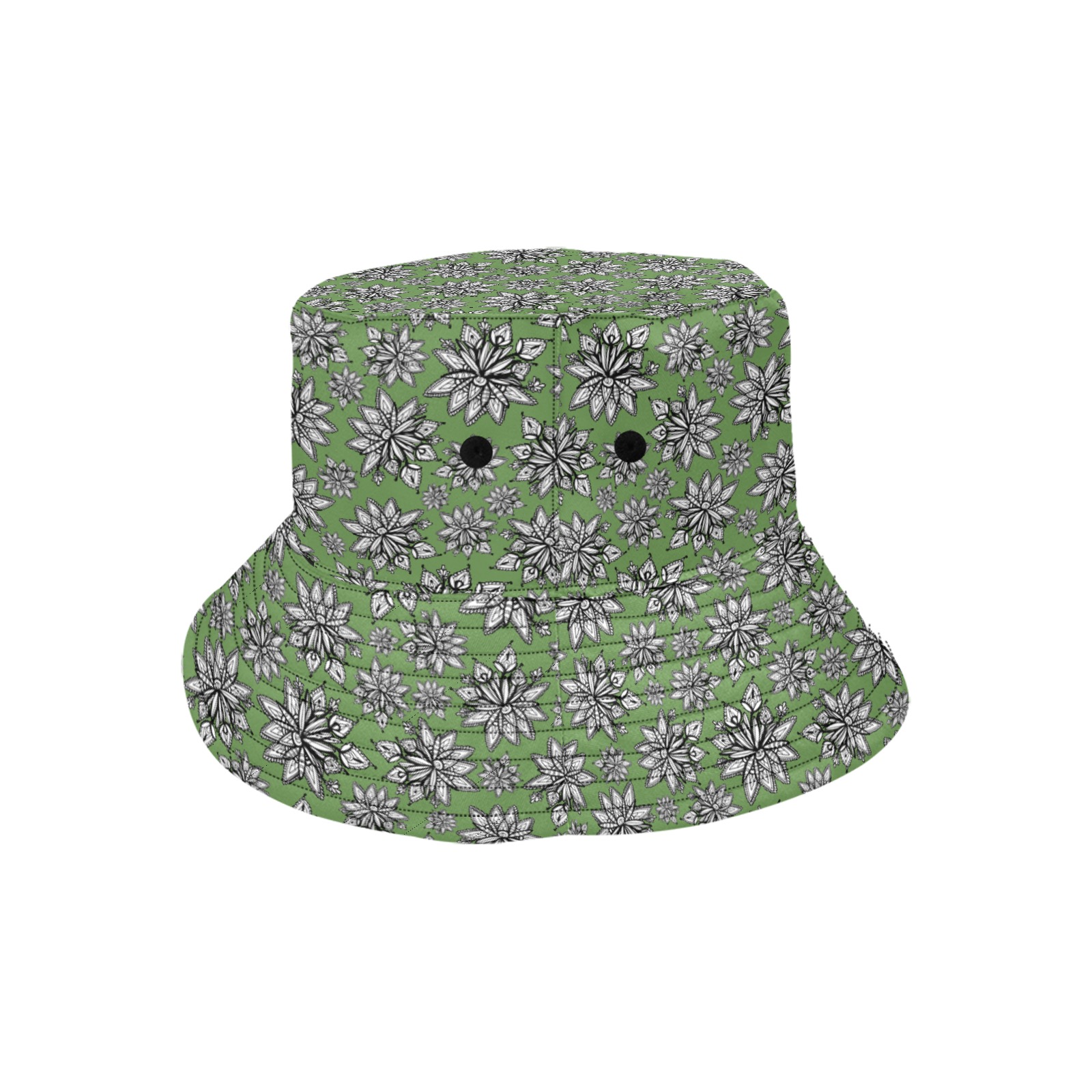 Creekside Floret - green Unisex Summer Bucket Hat