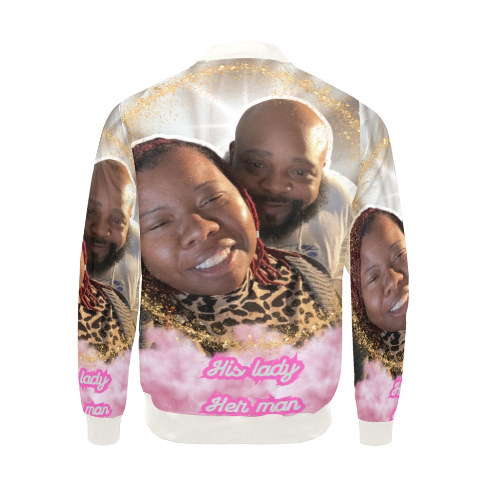 His lady Her man All Over Print Bomber Jacket for Men (Model H19)