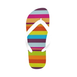 Bright Stripes Flip Flops for Men/Women (Model 040)