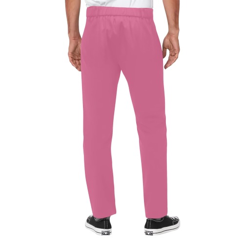 pinkrose Men's All Over Print Casual Trousers (Model L68)