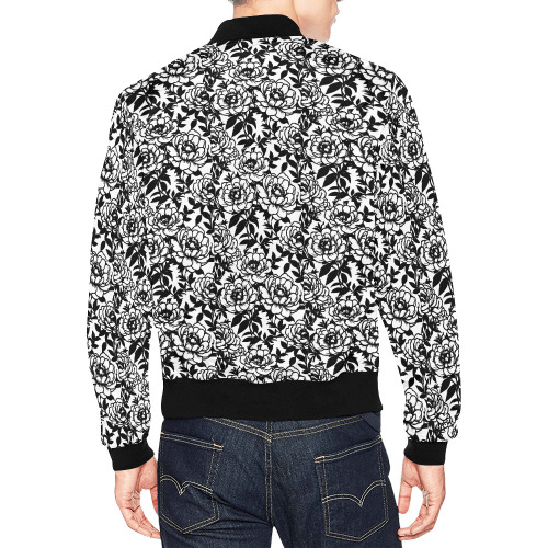 peonies All Over Print Bomber Jacket for Men (Model H19)