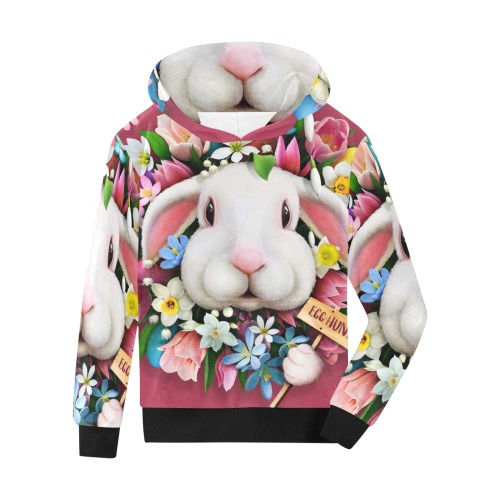 Cuddle Bunny kids hoodie Kids' All Over Print Hoodie (Model H38)