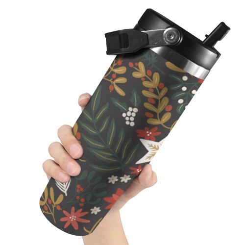 Dark_holidays_nature 30oz Tumbler with Top Handle