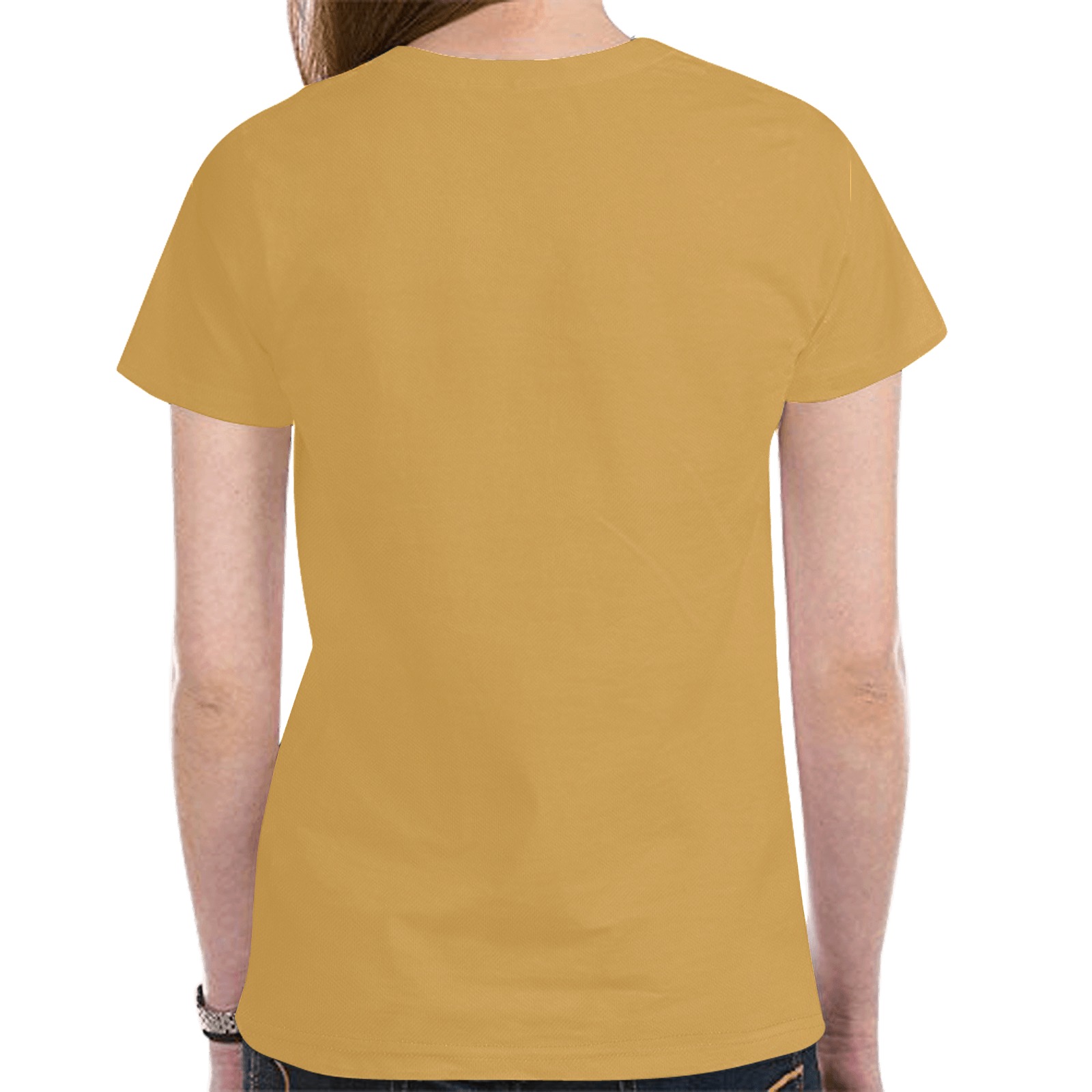 Siamese Cat Sugar Skull Rust Brown New All Over Print T-shirt for Women (Model T45)