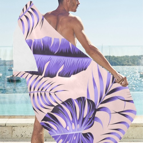 Lavender Tropical Beach Towel 32"x 71"