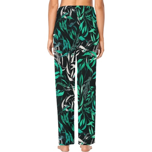 Greenish leaf paint 1 Women's Pajama Trousers