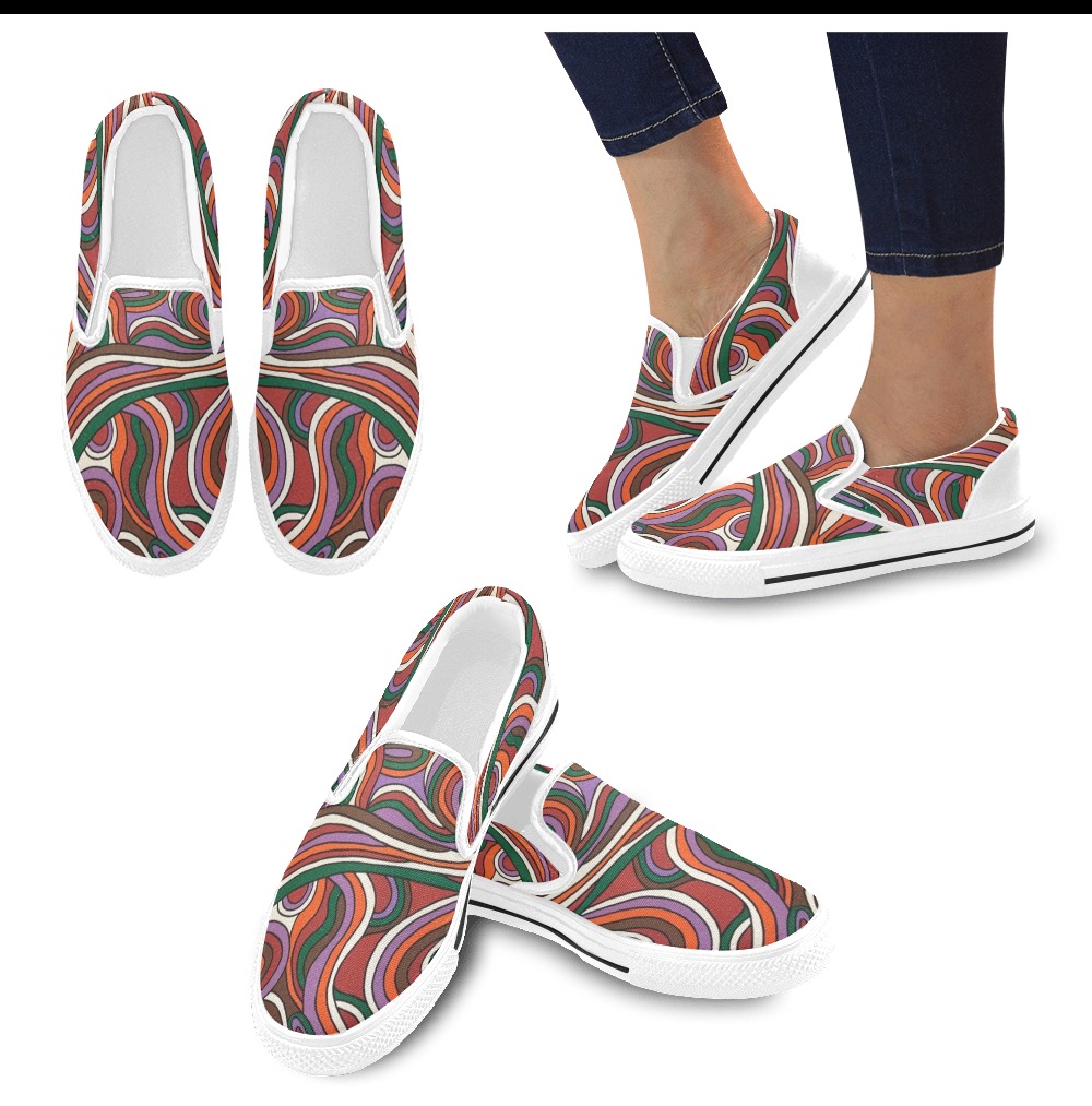 Vulnerable Women's Slip-on Canvas Shoes (Model 019)